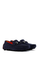 Men's Navy Blue Suede Leather Loafer | Derimod Men's Navy Blue Suede Leather Loafer | Derimod