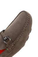 Erkek Vizon Süet Deri Loafer | Derimod Erkek Vizon Süet Deri Loafer | Derimod