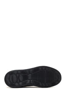 Men's Black Lace-up Thick-Sole Leather Sneaker | Derimod Men's Black Lace-up Thick-Sole Leather Sneaker | Derimod