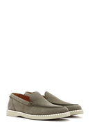 Men's Green Nubuck Leather Casual Loafer | Derimod Men's Green Nubuck Leather Casual Loafer | Derimod