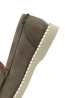 Men's Green Nubuck Leather Casual Loafer | Derimod Men's Green Nubuck Leather Casual Loafer | Derimod