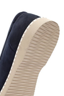 Men's Navy Blue Nubuck Leather Casual Loafer | Derimod Men's Navy Blue Nubuck Leather Casual Loafer | Derimod