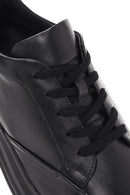 Men's Black Lace-up Leather Sneaker | Derimod Men's Black Lace-up Leather Sneaker | Derimod