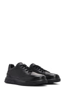 Men's Black Lace-up Leather Sneaker | Derimod Men's Black Lace-up Leather Sneaker | Derimod
