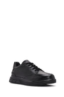 Men's Black Lace-up Leather Sneaker | Derimod Men's Black Lace-up Leather Sneaker | Derimod