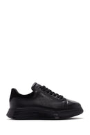 Erkek Siyah Bağcıklı Kalın Tabanlı Deri Sneaker | Derimod Erkek Siyah Bağcıklı Kalın Tabanlı Deri Sneaker | Derimod