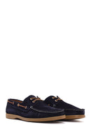 Men's Navy Blue Suede Leather Casual Shoes | Derimod Men's Navy Blue Suede Leather Casual Shoes | Derimod