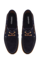 Men's Navy Blue Suede Leather Casual Shoes | Derimod Men's Navy Blue Suede Leather Casual Shoes | Derimod