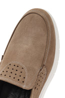 Erkek Vizon Nubuk Deri Comfort Loafer | Derimod Erkek Vizon Nubuk Deri Comfort Loafer | Derimod