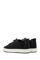 Erkek Siyah Bağcıklı Deri Sneaker | Derimod Erkek Siyah Bağcıklı Deri Sneaker | Derimod