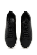 Erkek Siyah Bağcıklı Deri Sneaker | Derimod Erkek Siyah Bağcıklı Deri Sneaker | Derimod