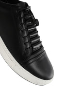 Erkek Siyah Bağcıklı Deri Sneaker | Derimod Erkek Siyah Bağcıklı Deri Sneaker | Derimod