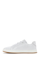 Erkek Beyaz Bağcıklı Deri Sneaker | Derimod Erkek Beyaz Bağcıklı Deri Sneaker | Derimod