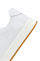 Erkek Beyaz Bağcıklı Deri Sneaker | Derimod Erkek Beyaz Bağcıklı Deri Sneaker | Derimod