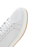 Erkek Beyaz Bağcıklı Deri Sneaker | Derimod Erkek Beyaz Bağcıklı Deri Sneaker | Derimod