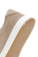 Men's Beige Lace-Up Nubuck Leather Sneaker | Derimod Men's Beige Lace-Up Nubuck Leather Sneaker | Derimod