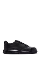 Erkek Siyah Bağcıklı Deri Sneaker | Derimod Erkek Siyah Bağcıklı Deri Sneaker | Derimod