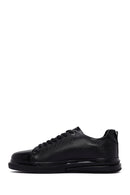 Erkek Siyah Bağcıklı Deri Sneaker | Derimod Erkek Siyah Bağcıklı Deri Sneaker | Derimod