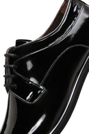 Men's Black Laced Patent Leather Classic Shoes | Derimod Men's Black Laced Patent Leather Classic Shoes | Derimod