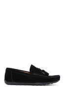 Erkek Siyah Püsküllü Süet Deri Casual Loafer | Derimod Erkek Siyah Püsküllü Süet Deri Casual Loafer | Derimod