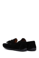 Erkek Siyah Püsküllü Süet Deri Casual Loafer | Derimod Erkek Siyah Püsküllü Süet Deri Casual Loafer | Derimod