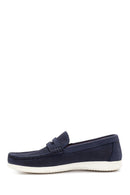Erkek Lacivert Nubuk Deri Casual Loafer | Derimod Erkek Lacivert Nubuk Deri Casual Loafer | Derimod