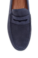 Erkek Lacivert Nubuk Deri Casual Loafer | Derimod Erkek Lacivert Nubuk Deri Casual Loafer | Derimod