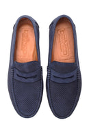 Erkek Lacivert Nubuk Deri Casual Loafer | Derimod Erkek Lacivert Nubuk Deri Casual Loafer | Derimod