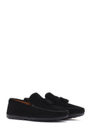 Men's Black Tassel Suede Leather Loafer | Derimod Men's Black Tassel Suede Leather Loafer | Derimod