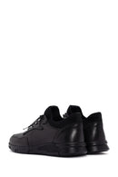Erkek Siyah Bağcıklı Deri Sneaker | Derimod Erkek Siyah Bağcıklı Deri Sneaker | Derimod