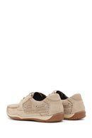 Men's Beige Lace-Up Nubuck Leather Casual Shoes | Derimod Men's Beige Lace-Up Nubuck Leather Casual Shoes | Derimod