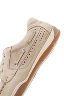 Men's Beige Lace-Up Nubuck Leather Casual Shoes | Derimod Men's Beige Lace-Up Nubuck Leather Casual Shoes | Derimod