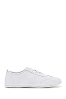 Erkek Beyaz Bağcıklı Deri Sneaker | Derimod Erkek Beyaz Bağcıklı Deri Sneaker | Derimod