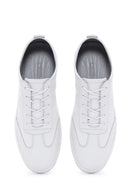 Erkek Beyaz Bağcıklı Deri Sneaker | Derimod Erkek Beyaz Bağcıklı Deri Sneaker | Derimod