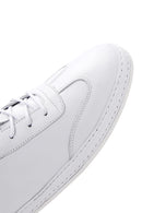 Erkek Beyaz Bağcıklı Deri Sneaker | Derimod Erkek Beyaz Bağcıklı Deri Sneaker | Derimod