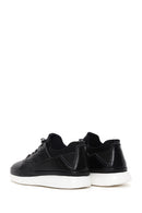 Erkek Siyah Bağcıklı Deri Sneaker | Derimod Erkek Siyah Bağcıklı Deri Sneaker | Derimod