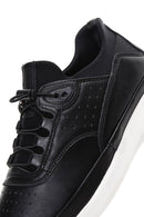 Erkek Siyah Bağcıklı Deri Sneaker | Derimod Erkek Siyah Bağcıklı Deri Sneaker | Derimod