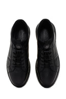Erkek Siyah Bağcıklı Deri Sneaker | Derimod Erkek Siyah Bağcıklı Deri Sneaker | Derimod