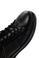 Erkek Siyah Bağcıklı Deri Sneaker | Derimod Erkek Siyah Bağcıklı Deri Sneaker | Derimod