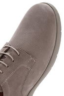 Men's Mink Lace-Up Nubuck Leather Casual Shoes | Derimod Men's Mink Lace-Up Nubuck Leather Casual Shoes | Derimod