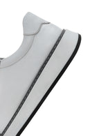 Erkek Beyaz Bağcıklı Deri Sneaker | Derimod Erkek Beyaz Bağcıklı Deri Sneaker | Derimod