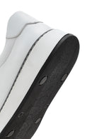 Erkek Beyaz Bağcıklı Deri Sneaker | Derimod Erkek Beyaz Bağcıklı Deri Sneaker | Derimod