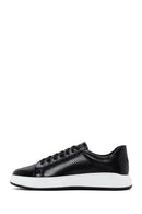 Erkek Siyah Bağcıklı Kalın Tabanlı Deri Sneaker | Derimod Erkek Siyah Bağcıklı Kalın Tabanlı Deri Sneaker | Derimod