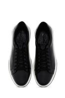 Erkek Siyah Bağcıklı Kalın Tabanlı Deri Sneaker | Derimod Erkek Siyah Bağcıklı Kalın Tabanlı Deri Sneaker | Derimod