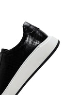 Erkek Siyah Bağcıklı Kalın Tabanlı Deri Sneaker | Derimod Erkek Siyah Bağcıklı Kalın Tabanlı Deri Sneaker | Derimod