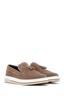 Erkek Vizon Süet Deri Casual Loafer | Derimod Erkek Vizon Süet Deri Casual Loafer | Derimod