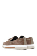 Erkek Vizon Süet Deri Casual Loafer | Derimod Erkek Vizon Süet Deri Casual Loafer | Derimod