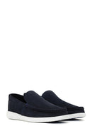 Erkek Lacivert Nubuk Deri Loafer | Derimod Erkek Lacivert Nubuk Deri Loafer | Derimod
