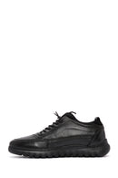 Erkek Siyah Bağcıklı Deri Casual Sneaker | Derimod Erkek Siyah Bağcıklı Deri Casual Sneaker | Derimod
