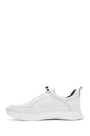 Erkek Beyaz Bağcıklı Deri Sneaker | Derimod Erkek Beyaz Bağcıklı Deri Sneaker | Derimod